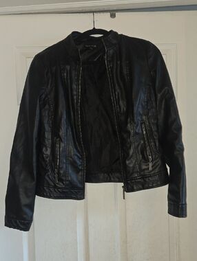 New Look Black Faux Leather Moto Jacket